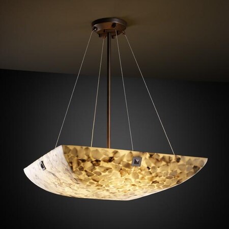 Justice Design Group ALR-9661-35-NCKL-F4 3 Light Alabaster ROCKS